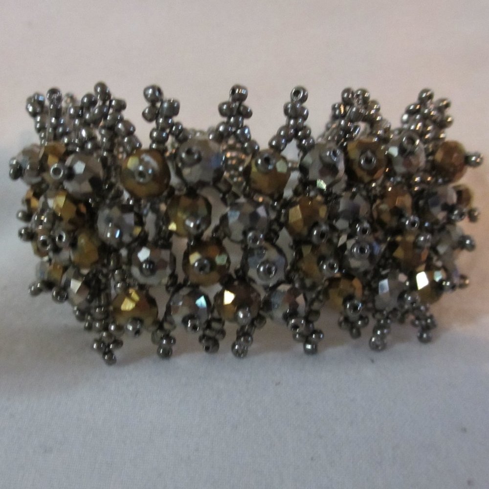 Silver and Gold Tone Disco Ball Bracelet